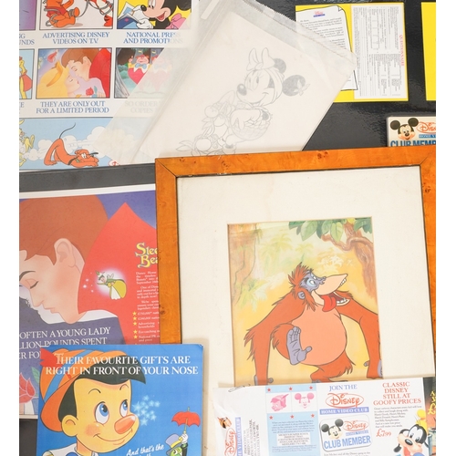 764 - Disney/advertising interest. An original framed acetate drawing and background of King Louis from Ju... 