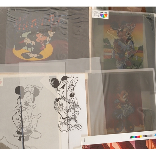 764 - Disney/advertising interest. An original framed acetate drawing and background of King Louis from Ju... 