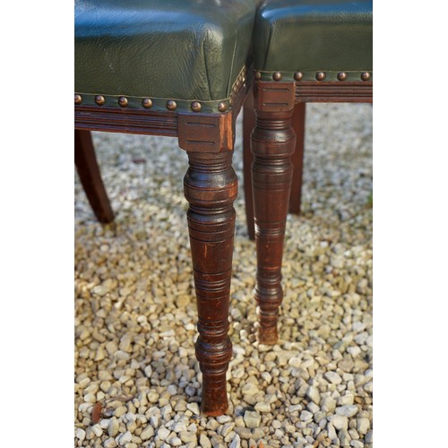 773 - Set of 6 dinning chairs with upholstered ( fully restored 30 years ago) seats, carved detail to back... 