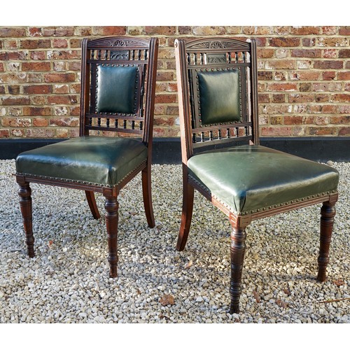 773 - Set of 6 dinning chairs with upholstered ( fully restored 30 years ago) seats, carved detail to back... 