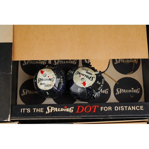 922 - Two boxes of Spalding Dot Golf Balls, one box containing a dozen the other containing 2 balls