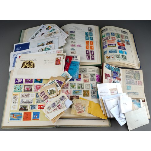 936 - A box containing 5 stamp albums and loose stamps including World Stamps, School Boy collections