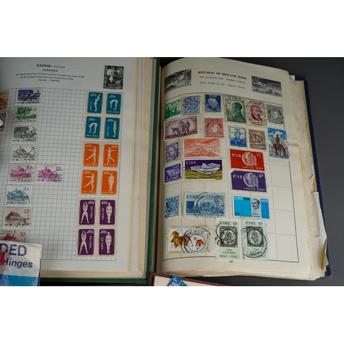 936 - A box containing 5 stamp albums and loose stamps including World Stamps, School Boy collections