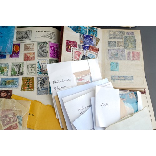 936 - A box containing 5 stamp albums and loose stamps including World Stamps, School Boy collections