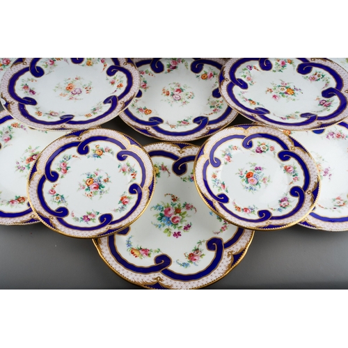 3 - A second half 19th century Minton porcelain twenty piece dessert service, pattern number A2080, hand... 