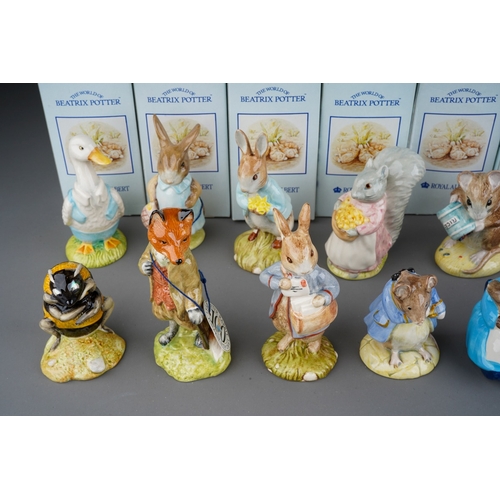 38 - Royal Albert, The World of Beatrix Potter all boxed to include; Babbity Bumble, Mr Tod, Peter Postba... 