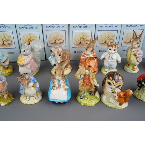 38 - Royal Albert, The World of Beatrix Potter all boxed to include; Babbity Bumble, Mr Tod, Peter Postba... 