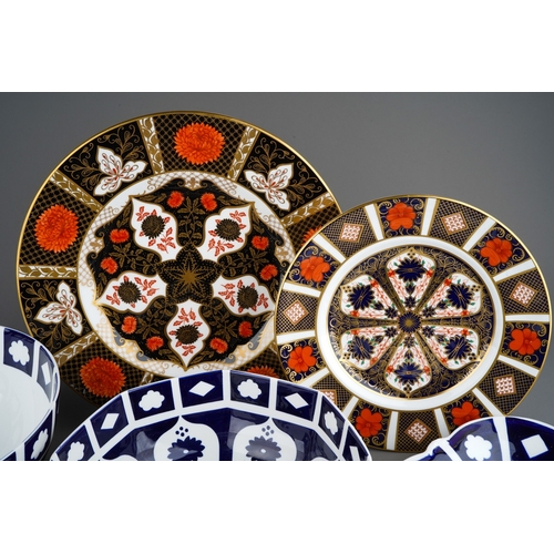 43 - Royal Crown Derby 1128 Imari pattern plate and another similar together with various unfinished Imar... 