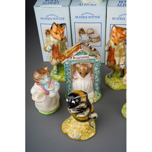 44 - Royal Albert, The World of Beatrix Potter all boxed to include; Johnny Townmouse, Mrs Rabbit, Miss D... 