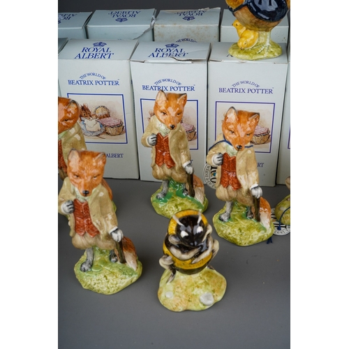 44 - Royal Albert, The World of Beatrix Potter all boxed to include; Johnny Townmouse, Mrs Rabbit, Miss D... 