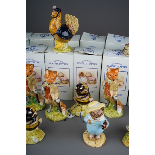 44 - Royal Albert, The World of Beatrix Potter all boxed to include; Johnny Townmouse, Mrs Rabbit, Miss D... 