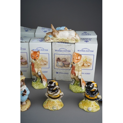 44 - Royal Albert, The World of Beatrix Potter all boxed to include; Johnny Townmouse, Mrs Rabbit, Miss D... 