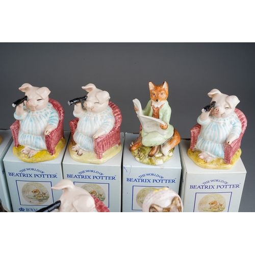 45 - Royal Albert, The World of Beatrix Potter all boxed to include; Little Pig Robinson, Lady Mouse, Lit... 