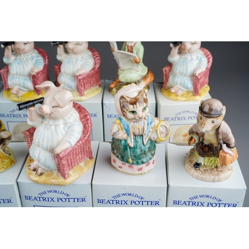 45 - Royal Albert, The World of Beatrix Potter all boxed to include; Little Pig Robinson, Lady Mouse, Lit... 