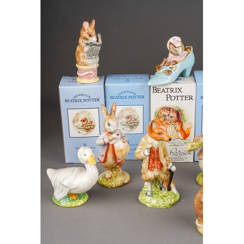 47 - The World of Beatrix Potter Beswick Jemima Puddle-Duck (boxed), Royal Albert Peter and the Red Pocke... 