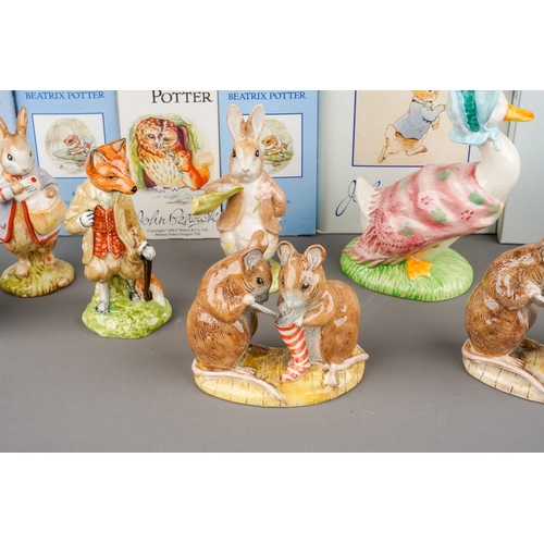 47 - The World of Beatrix Potter Beswick Jemima Puddle-Duck (boxed), Royal Albert Peter and the Red Pocke... 