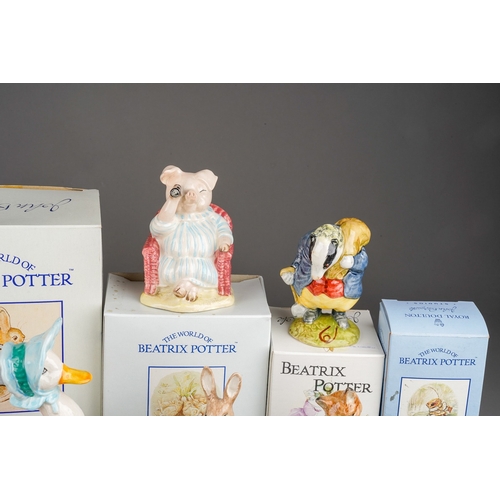 47 - The World of Beatrix Potter Beswick Jemima Puddle-Duck (boxed), Royal Albert Peter and the Red Pocke... 