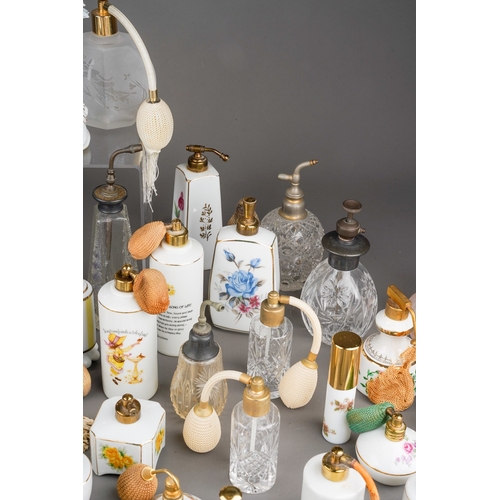 48 - Perfume and Scent bottles - ceramic and glass examples to include Royal Bavaria, Austrian, German an... 