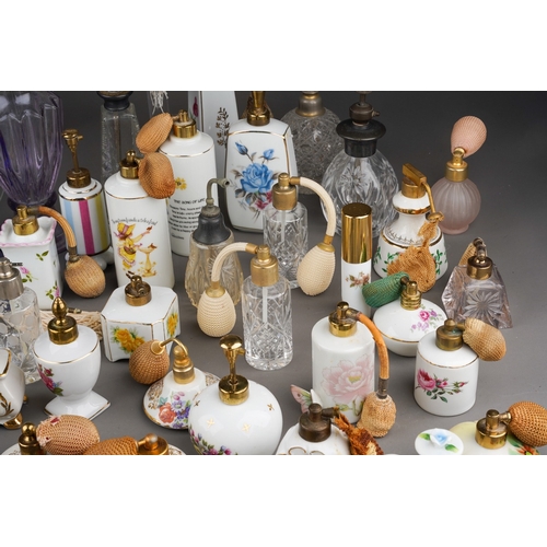 48 - Perfume and Scent bottles - ceramic and glass examples to include Royal Bavaria, Austrian, German an... 