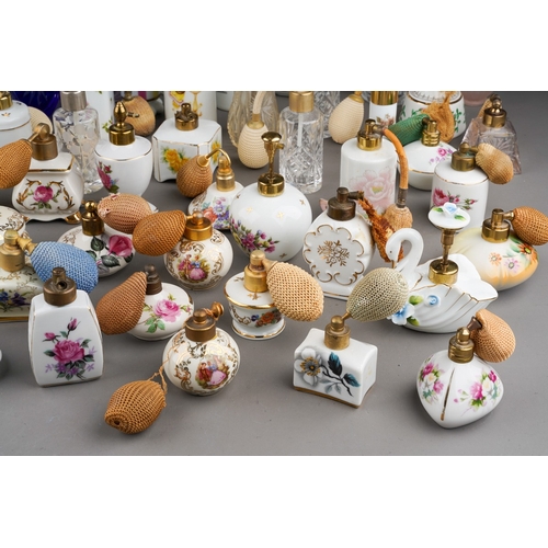 48 - Perfume and Scent bottles - ceramic and glass examples to include Royal Bavaria, Austrian, German an... 