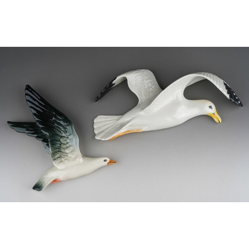 62 - Two Beswick Seagull wall plaques, comprising model nos 658-2 and 922-3, printed and impressed marks,... 