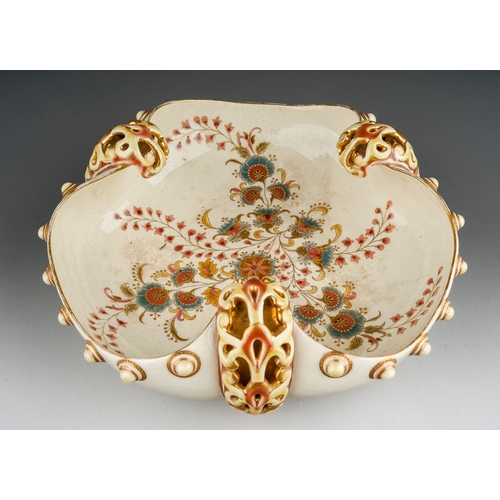 78 - 19th Century Zsolnay pecs earthenware reticulated bowl