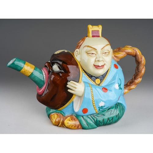 117 - Minton majolica style archive collection China man teapot limited edition of 2500 this is no 761 in ... 