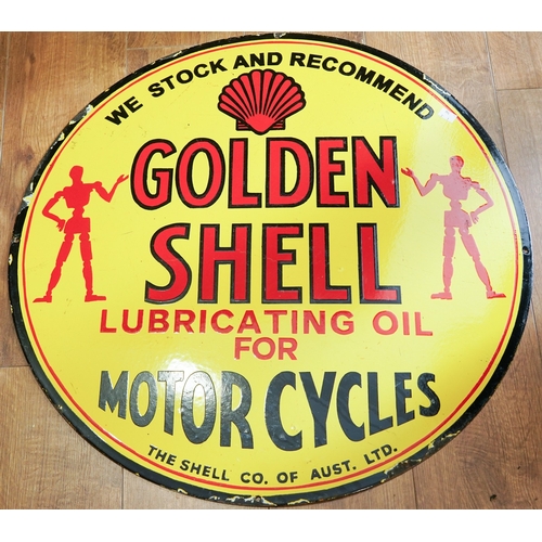 232 - Advertising: an American Golden Shell Lubricating Oil for Motor Cycles  (The Shell Co. of Aust Ltd) ... 