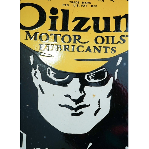 233 - Advertising: an Oilzum America's Finest Oil (White & Bagley Co., Worcester MASS. USA) black and yell... 