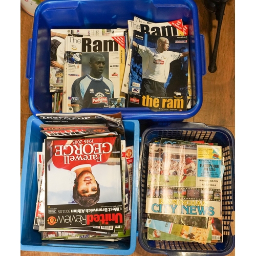 237 - A collection of vintage and 2000s Football Programmes \ Official Matchday magazines, the three boxes... 