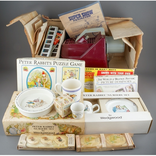 247 - A Peter Rabbit Wedgwood nursery set boxed together with further World of Beatrix Potter including so... 