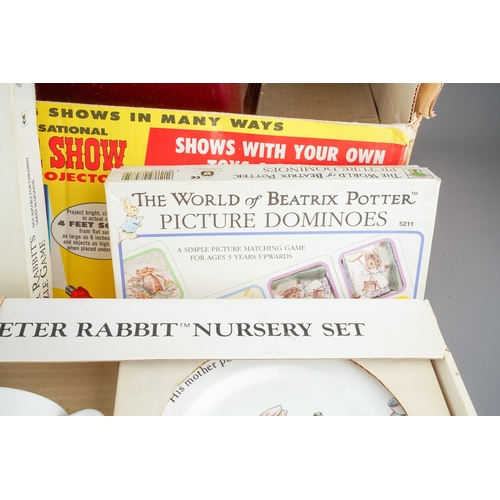 247 - A Peter Rabbit Wedgwood nursery set boxed together with further World of Beatrix Potter including so... 