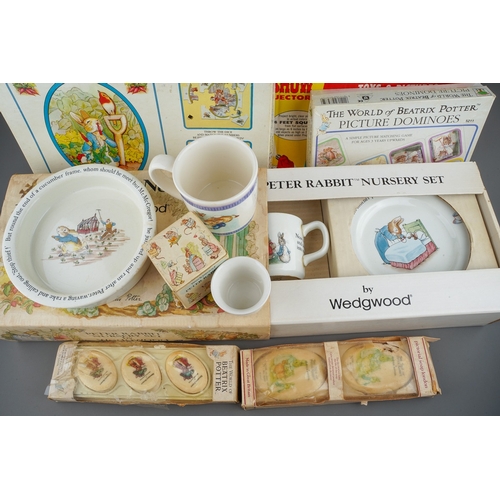 247 - A Peter Rabbit Wedgwood nursery set boxed together with further World of Beatrix Potter including so... 