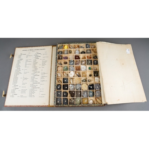 248 - A vintage boxed collection of seventy labelled Mineral and Rock Specimens, each item numbered to cor... 