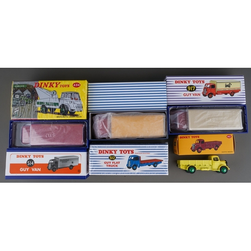 267 - Six Atlas reproduction Dinky toy vans (numbers 514, 917, 434, 512, 412)