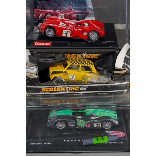 268 - Scalextric  - Mini Cooper S, Lancia Beta Montecarlo, Porsche 911, Panoz Roadster LMP07, Lola B98/10,... 