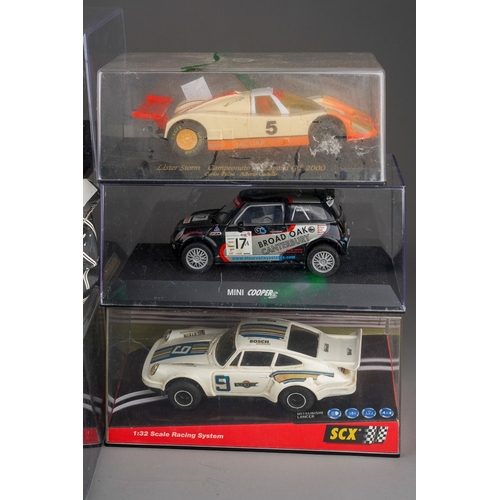 268 - Scalextric  - Mini Cooper S, Lancia Beta Montecarlo, Porsche 911, Panoz Roadster LMP07, Lola B98/10,... 