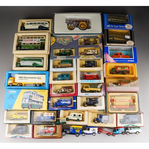 281 - A box of mostly boxed Corgi Lledo and other diecast vehicles, including 80103 limited edition Fowler... 