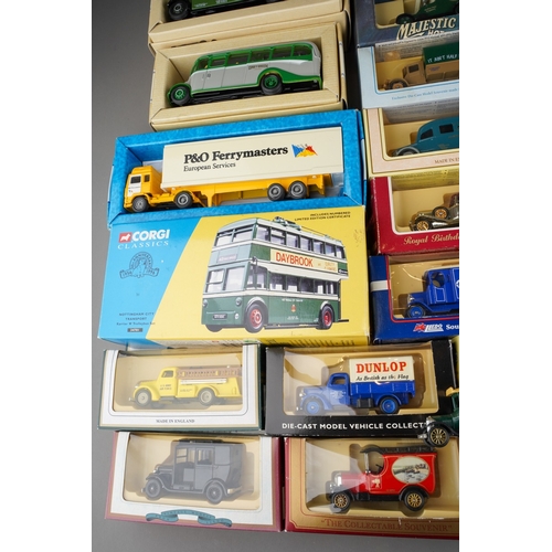 281 - A box of mostly boxed Corgi Lledo and other diecast vehicles, including 80103 limited edition Fowler... 