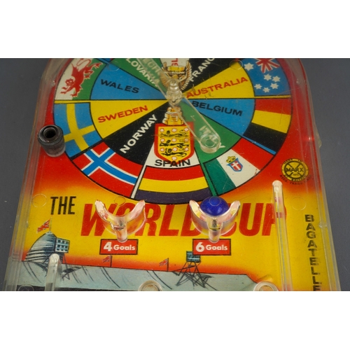 286 - A Marx Toys 1966 World Cup bagatelle game featuring World Cup Willy, length 34cm