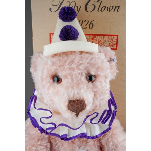 287 - A Steiff Teddy Clown 1926 Replica, 70cm (pink) with certificate and white ear tag numbered 00643, in... 