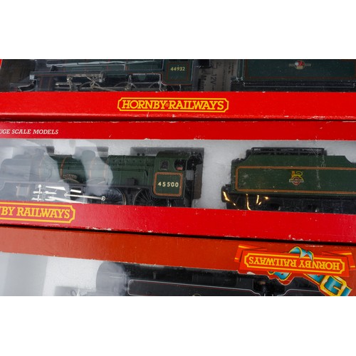 356 - 3 Hornby OO Gauge Locomotives to include BR Patriot 45500, Stanier Class 5 No. 44932 (BR Preserved L... 