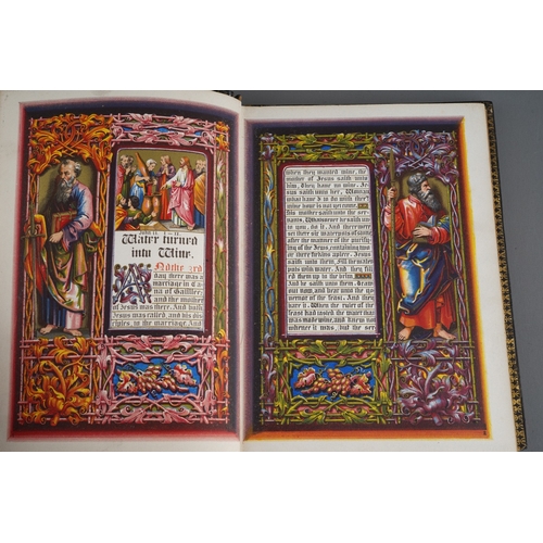 420 - PAPIER MACHE Book BINDING:  The Miracle of our Lord, colour printed, Longman, 1848