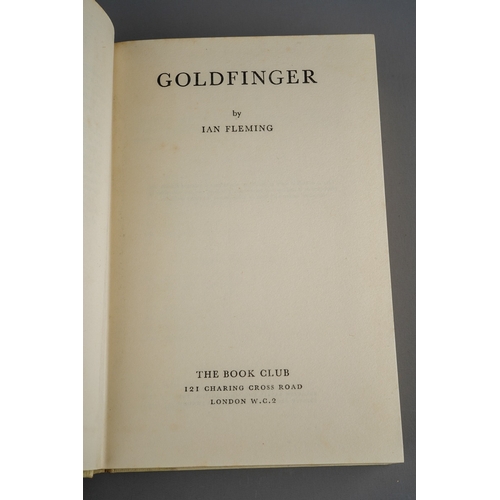 424 - Fleming, Ian., On Her Majesty`s Secret Service and Goldfinger, hardbacks with dust cover, The Book C... 