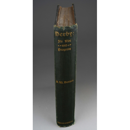 425 - Wilson, A W., Derby Its Rise and Progress, published Bemrose & Sons Ltd., 1906, with map, gilt toole... 