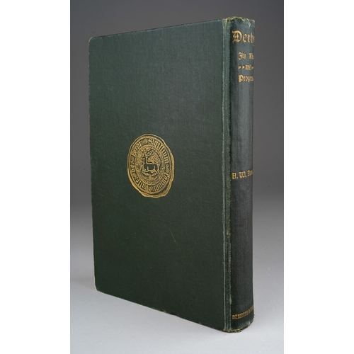 425 - Wilson, A W., Derby Its Rise and Progress, published Bemrose & Sons Ltd., 1906, with map, gilt toole... 