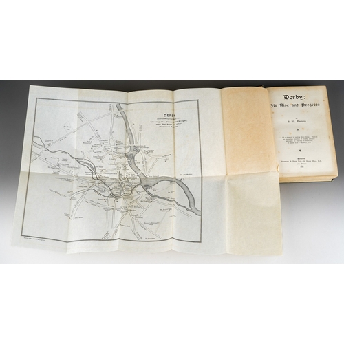 425 - Wilson, A W., Derby Its Rise and Progress, published Bemrose & Sons Ltd., 1906, with map, gilt toole... 