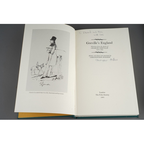 435 - ***AWAY*** Hibbert, Christopher - Greville`s England, The Folio Society, 1981, hardback, gilt tooled... 