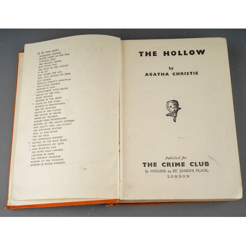 439 - Christie (Agatha) - The Hollow., 1946, The Crime Club published Collins., original orange cloth lett... 