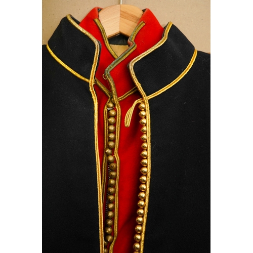 463 - A South Nottinghamshire Regiment Hussars Officers mess dress, comprising jacket, waistcoat, trousers... 